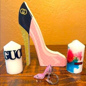 NEW Fashion Bundle of Wooden Decor, Candles & Bag Charm